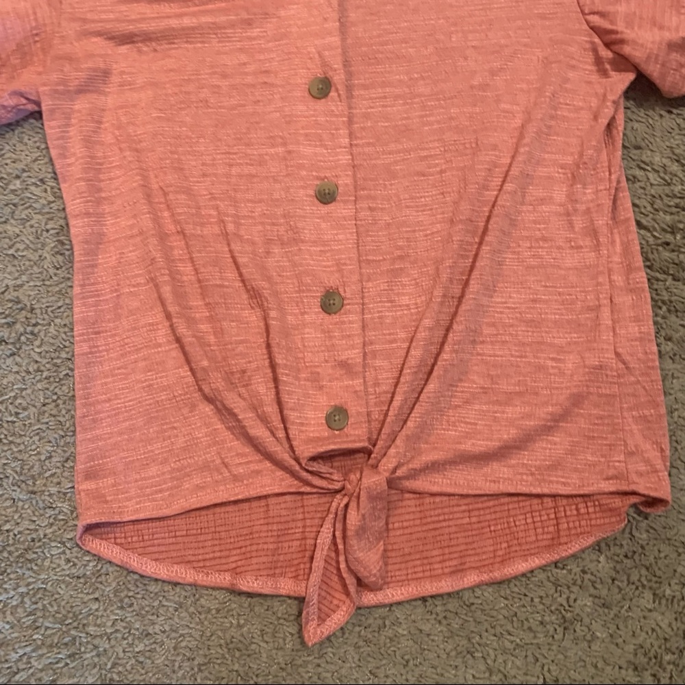 Weatherproof Vintage Tie Waist Button Shirt Small - Picture 2 of 5